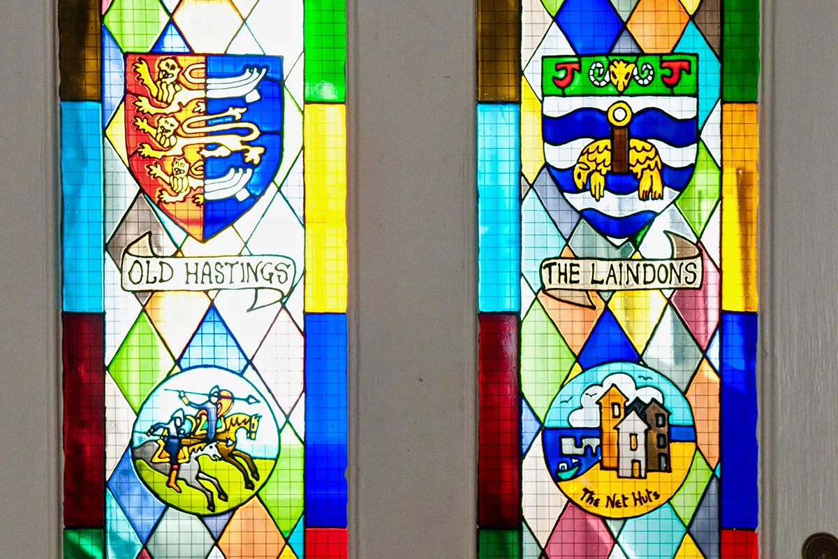 Stained glass door